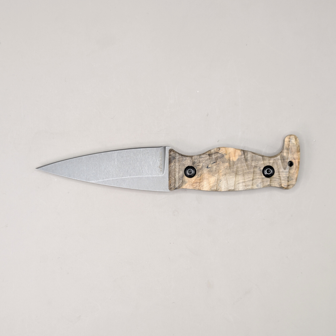 2 G10 Buckeye Burl with purple liners