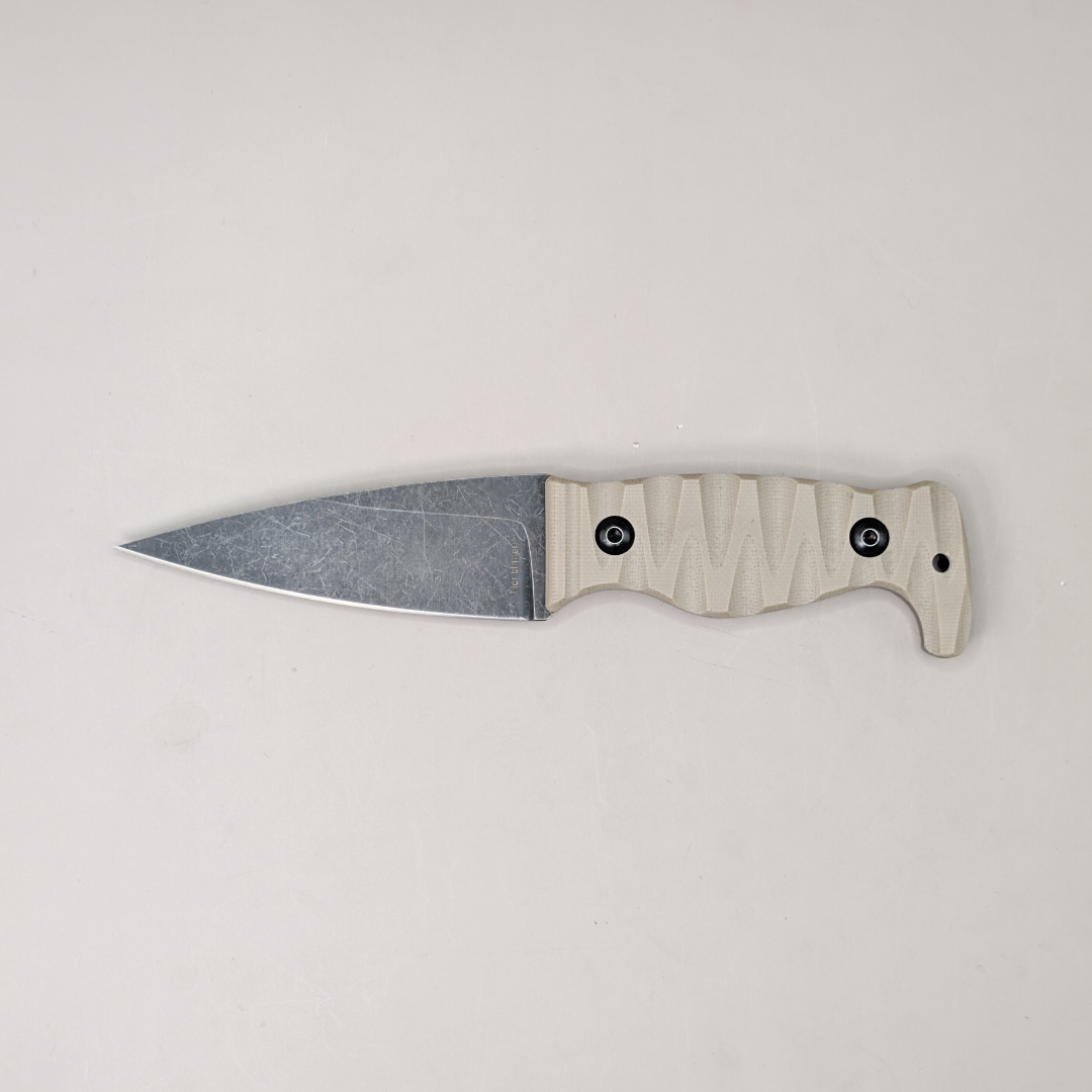 Amtac Blades Custom Magnacut Northman Non-Serrated - Desert Tan G10 Handle 1071