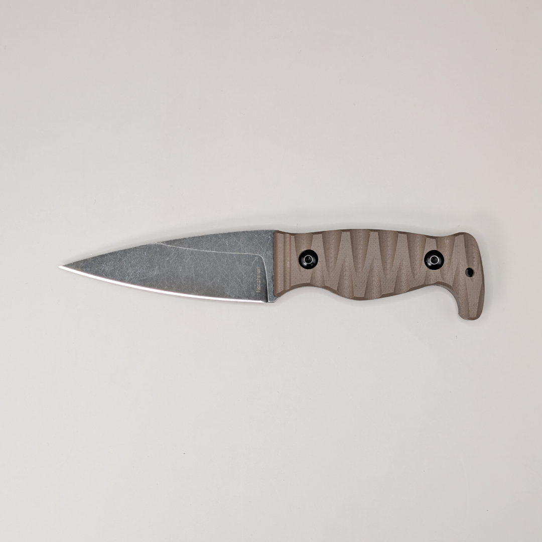 Amtac Blades Custom Magnacut Northman Non-Serrated - Earth Brown G10 Handle 1072