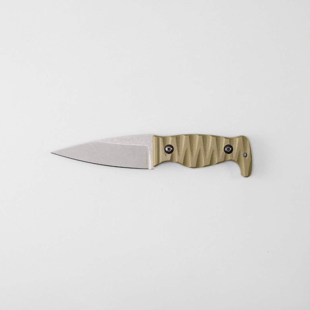 Amtac Blades Custom Magnacut Northman Non-Serrated - OD Green G10 Handle 1082