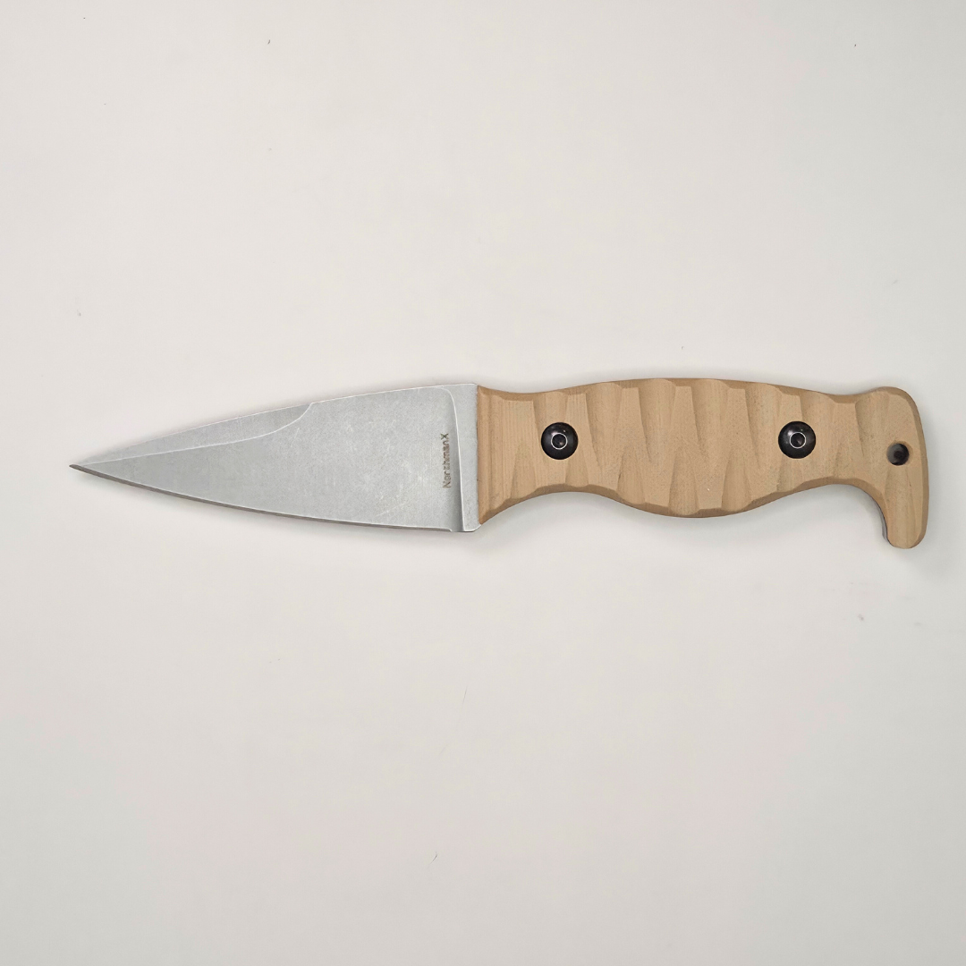 The Magnacut Custom NorthmanX (Non-Serrated) Coyote Brown G10 Handle 330