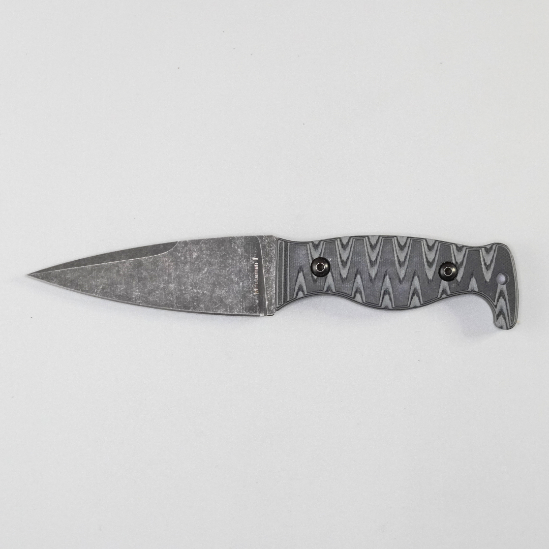 Amtac Blades Custom Magnacut Minuteman II - G10 Black/Charcoal Grey Handle 796