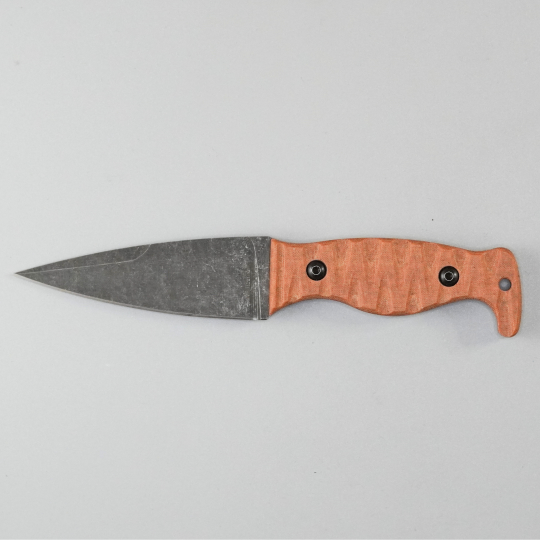 Amtac Blades Custom Magnacut Minuteman II - Natural Linen Micarta Handle 792
