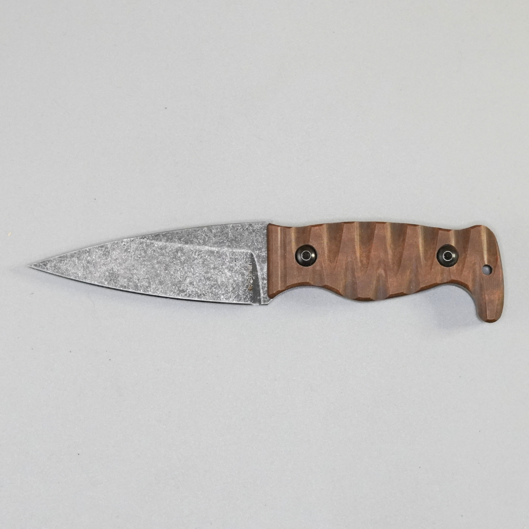 Amtac Blades Custom Magnacut Northman Non-Serrated - Mocha Paper Micarta Handle 1118