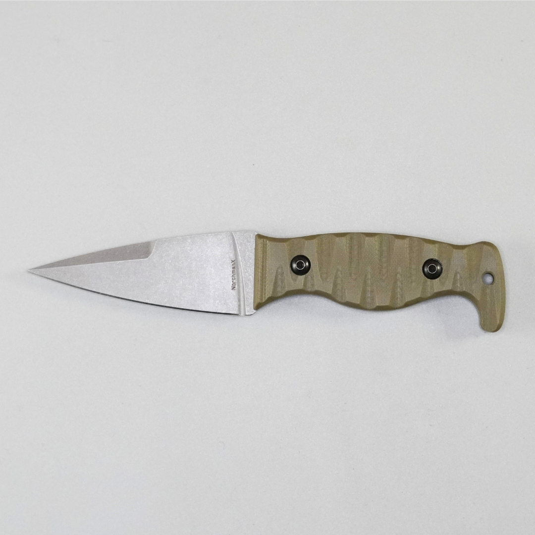 The Magnacut Custom NorthmanX (Non-Serrated) OD Green G10 Handle 370