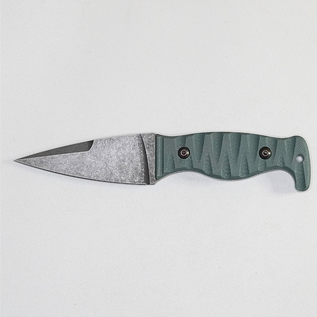 The Magnacut Custom NorthmanX (Non-Serrated) Forest Green G10 with Coyote Brown Liners Handle 382