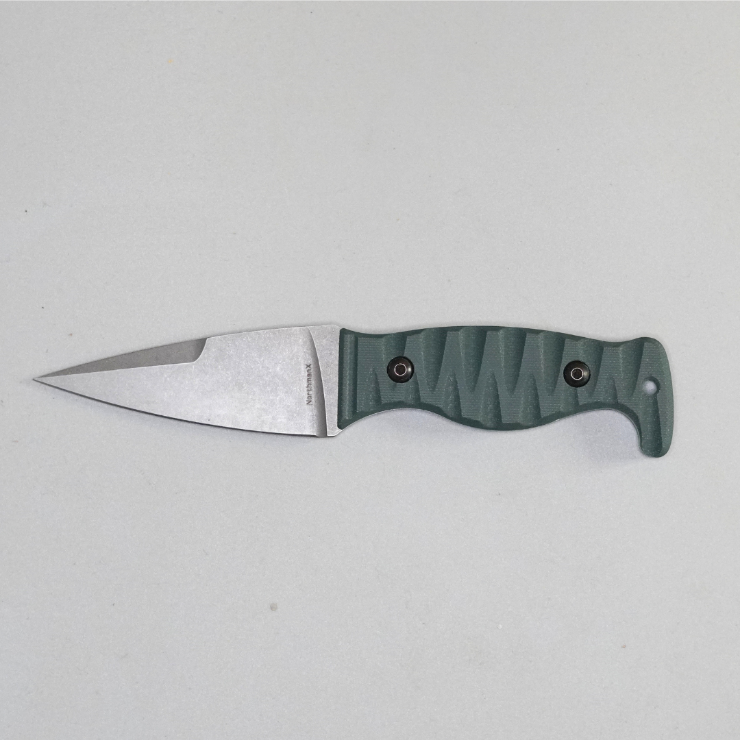 The Magnacut Custom NorthmanX (Non-Serrated) Forest Green G10 Handle 391