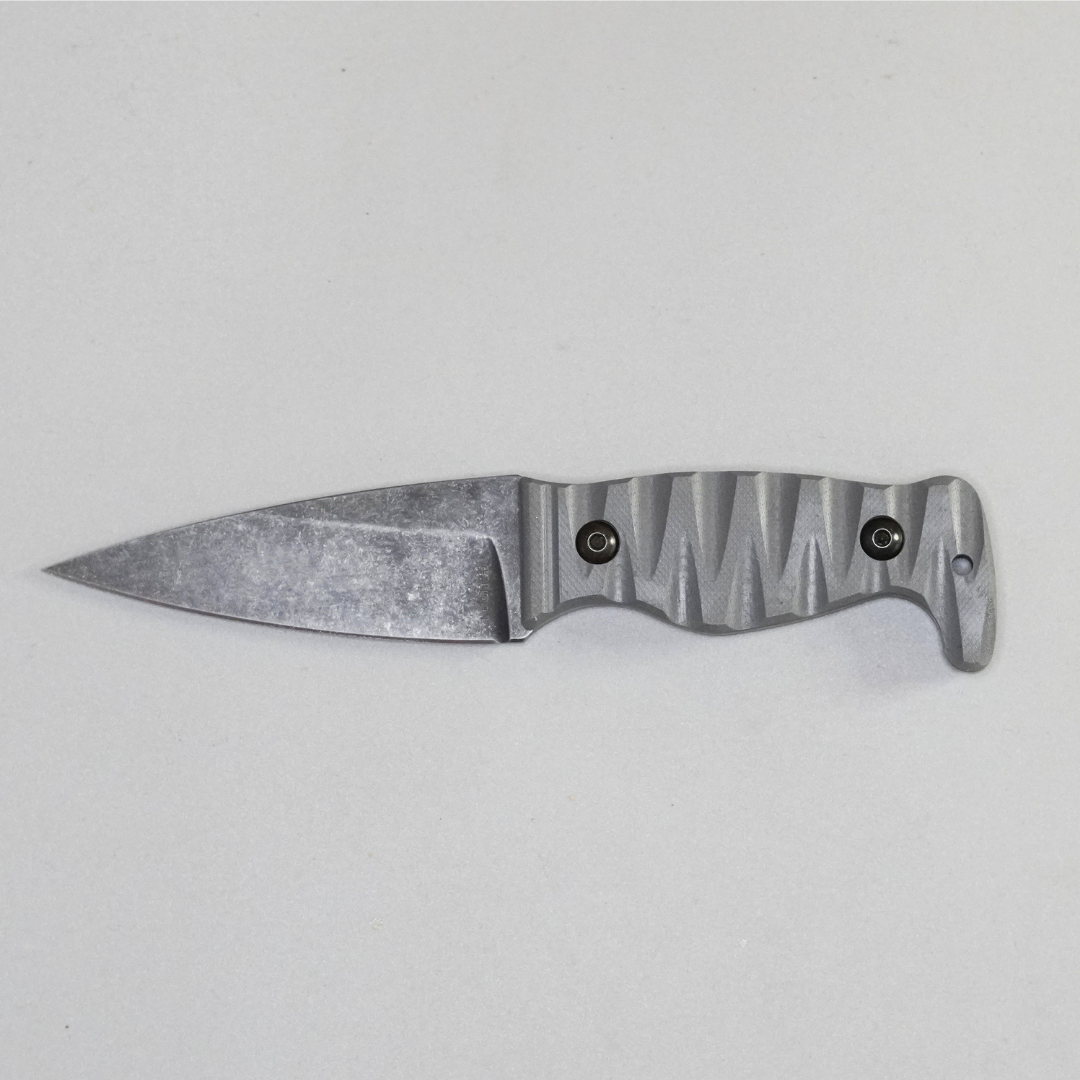 Amtac Blades Custom Magnacut Northman Non-Serrated - G10 Charcoal Grey with OD Green Liners Handle 1158