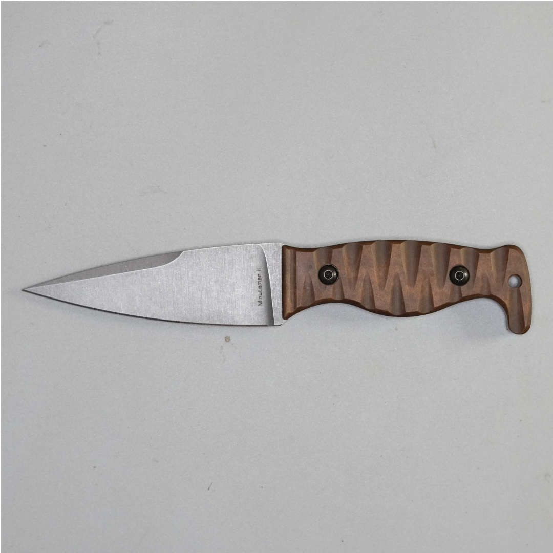 Amtac Blades Custom Magnacut Minuteman II - Mocha Paper Micarta Handle 825