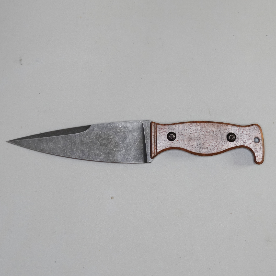 Amtac Blades Custom Magnacut Magnus – Stabilized Curly Acacia Wood Handle 546