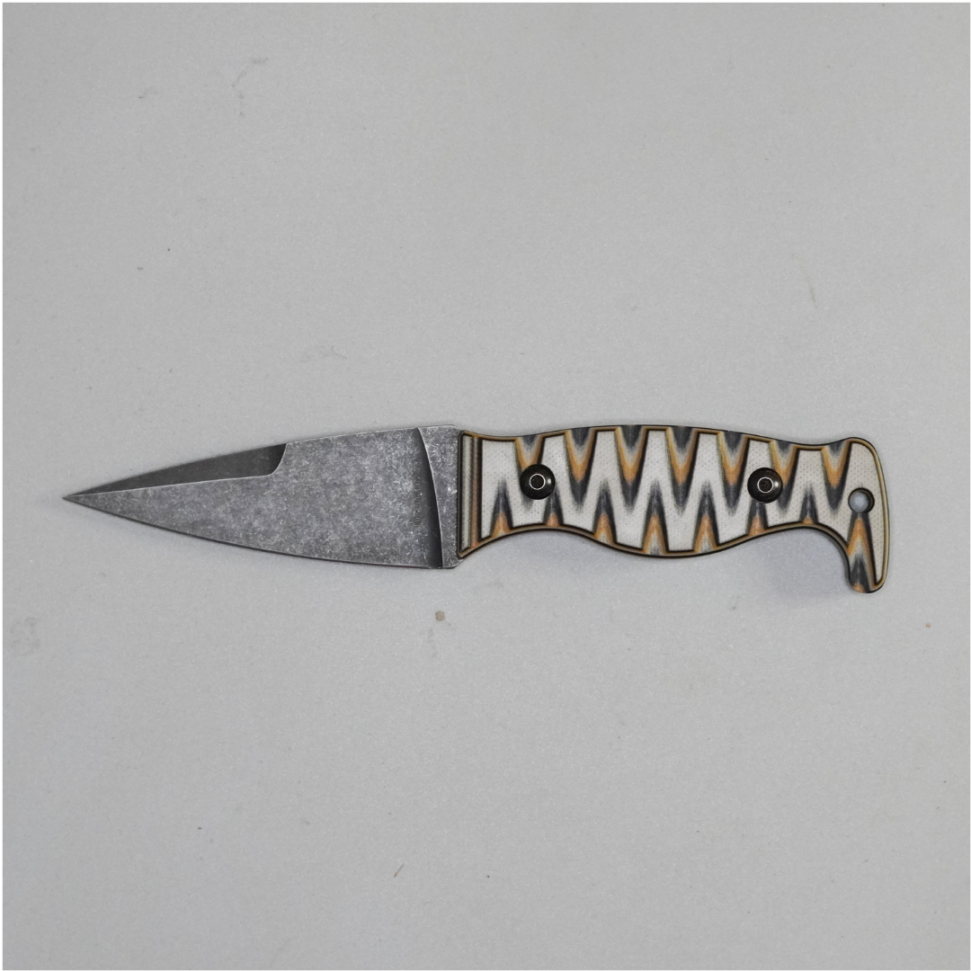 The Magnacut Custom NorthmanX (Non-Serrated) Layered Desert Tan, Black, Coyote Brown G10 Handle 406