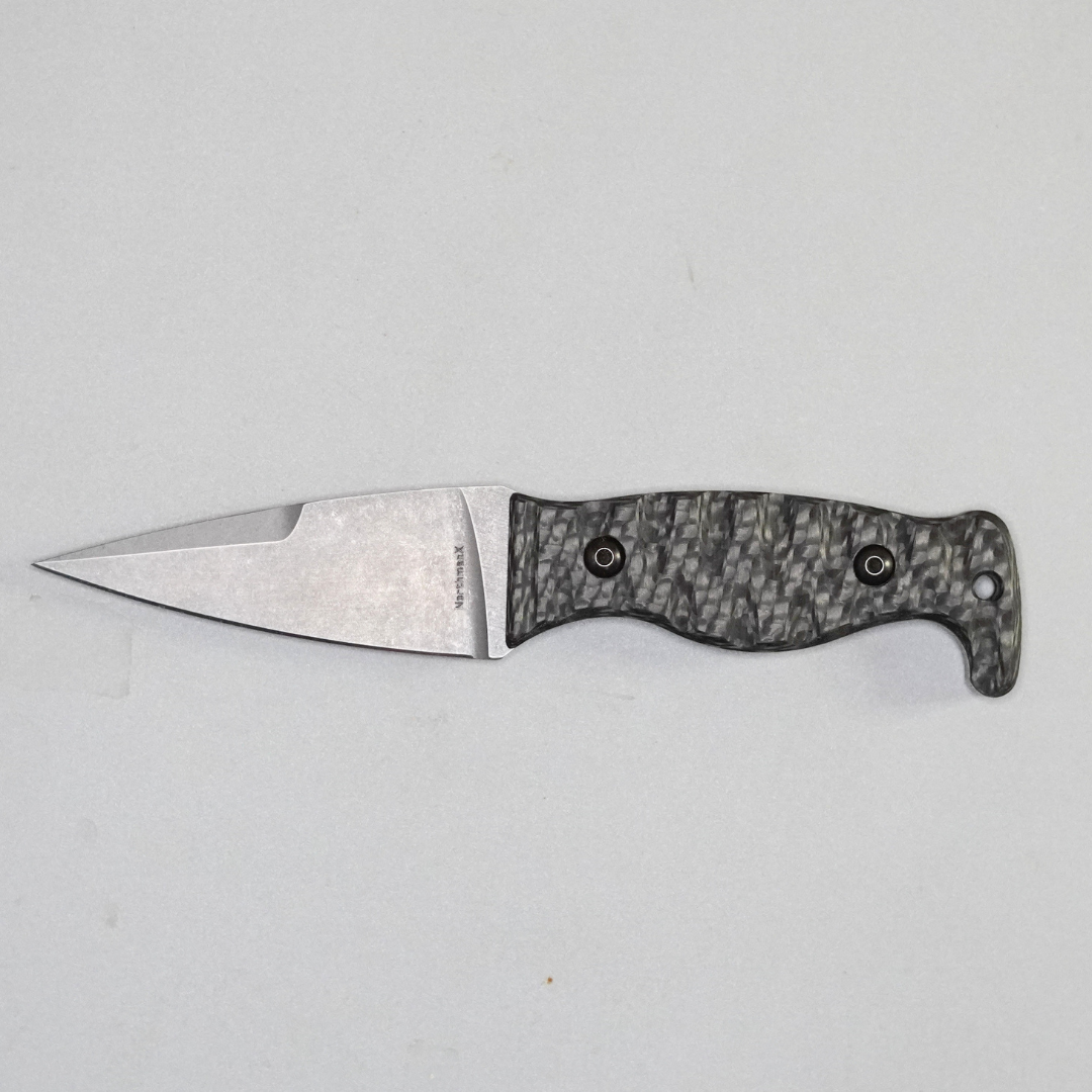 The Magnacut Custom NorthmanX (Non-Serrated) Carbon Fiber Handle 431
