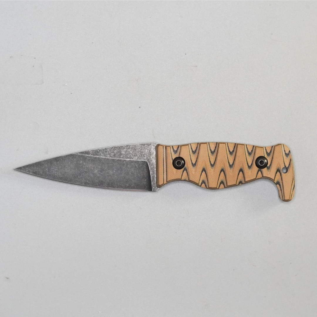 Amtac Blades Custom Magnacut Northman Non-Serrated - G10 Coyote Brown/Black Handle 1189
