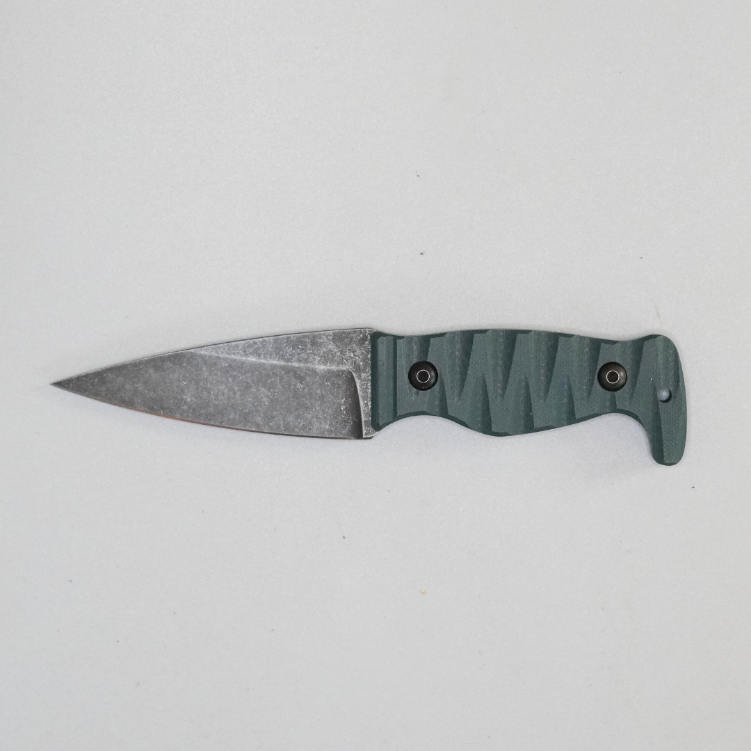 Amtac Blades Custom Magnacut Northman Non-Serrated - G10 Forest Green with Coyote Brown Liners Handle 1179