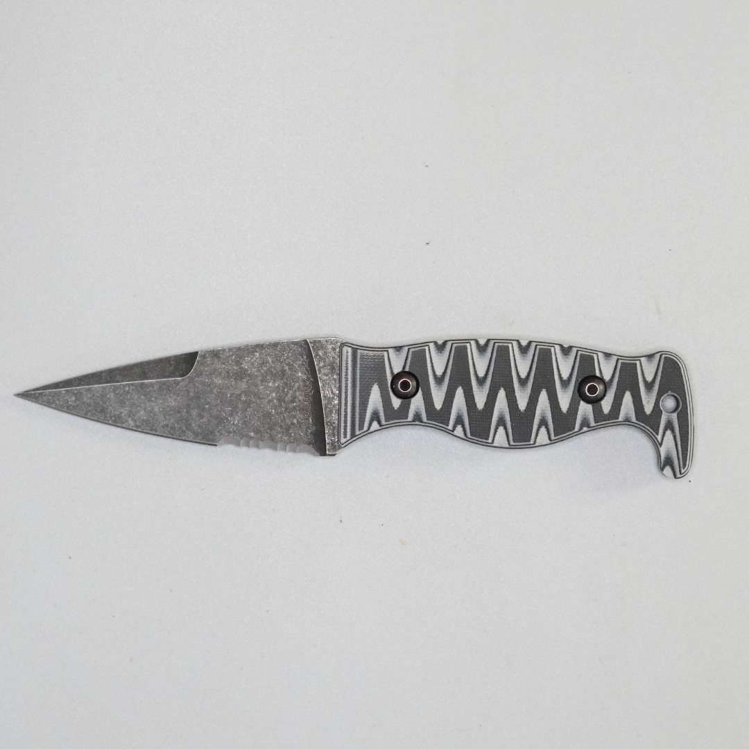 The Magnacut Custom NorthmanX (Serrated) Black/Grey G10 Handle 366