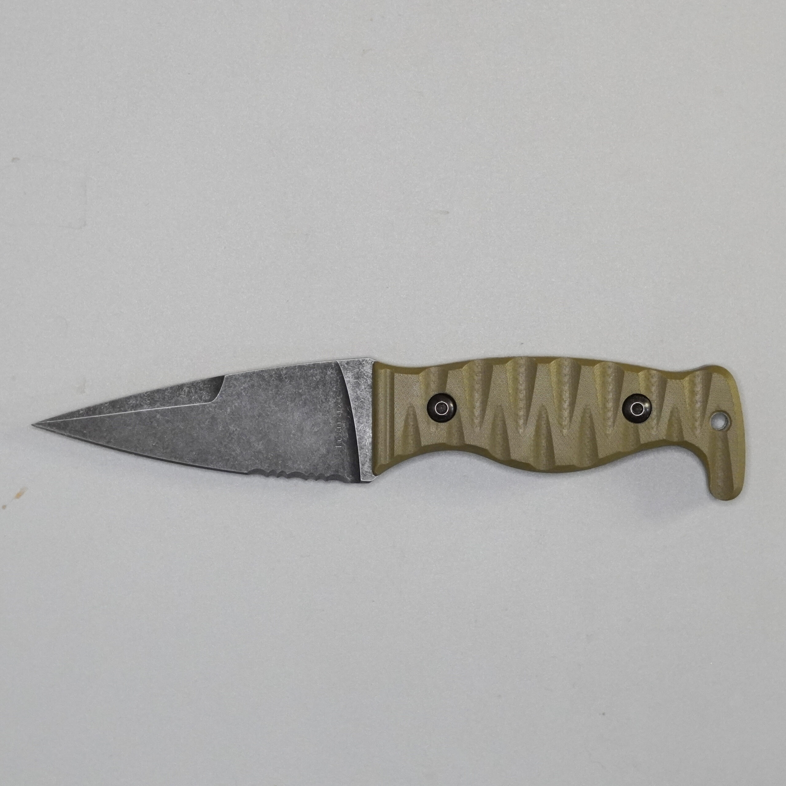 The Magnacut Custom NorthmanX (Serrated) OD Green G10 Handle 373