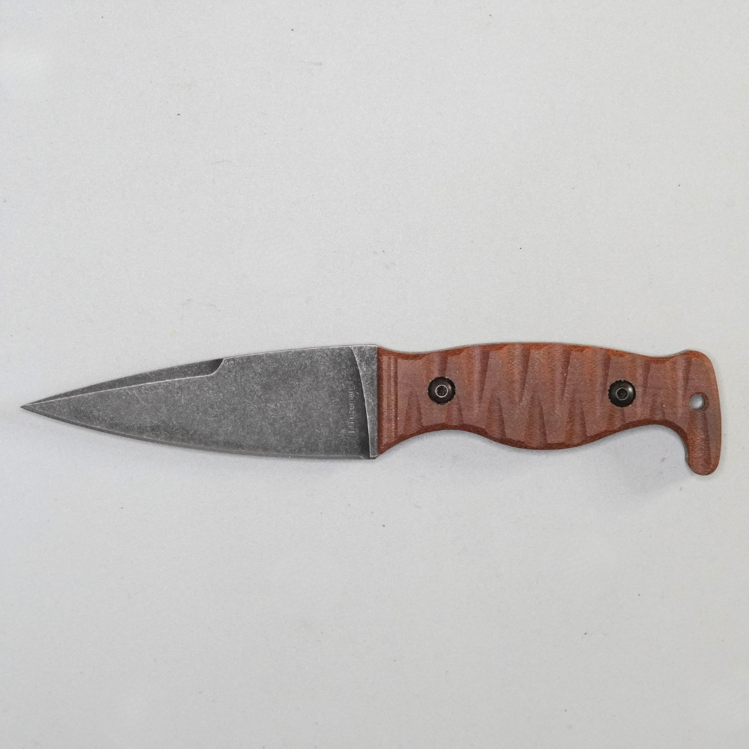 Amtac Blades Custom Magnacut Minuteman II - Crosscut Natural Canvas Micarta Handle 839
