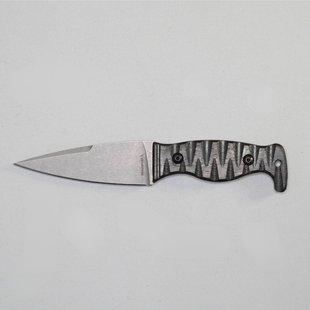 Amtac Blades Custom Magnacut Minuteman II Slim - Stabilized Bog Oak Wood Handle 849