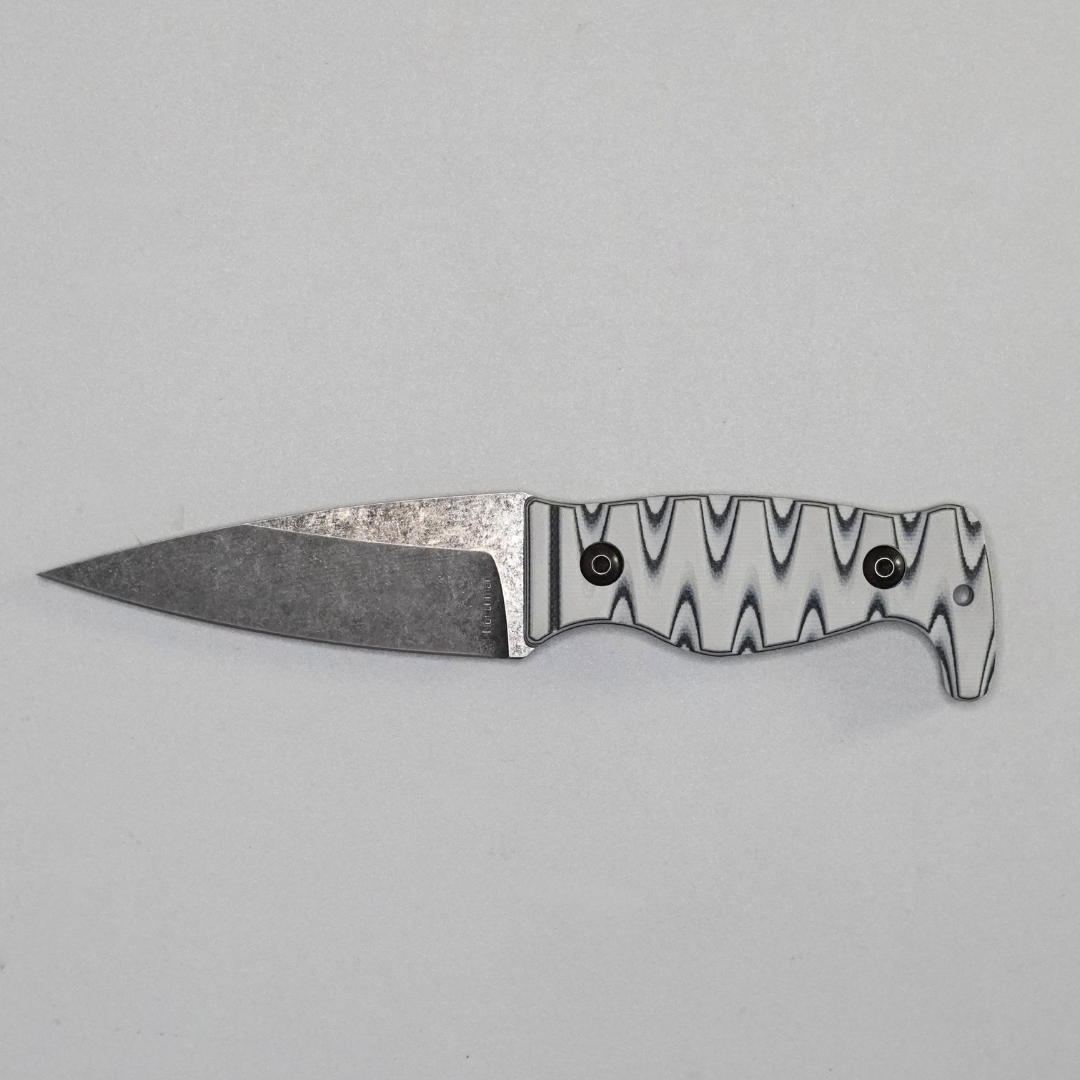 Amtac Blades Custom Magnacut Northman Non-Serrated - G10 Grey/Black Handle 1206