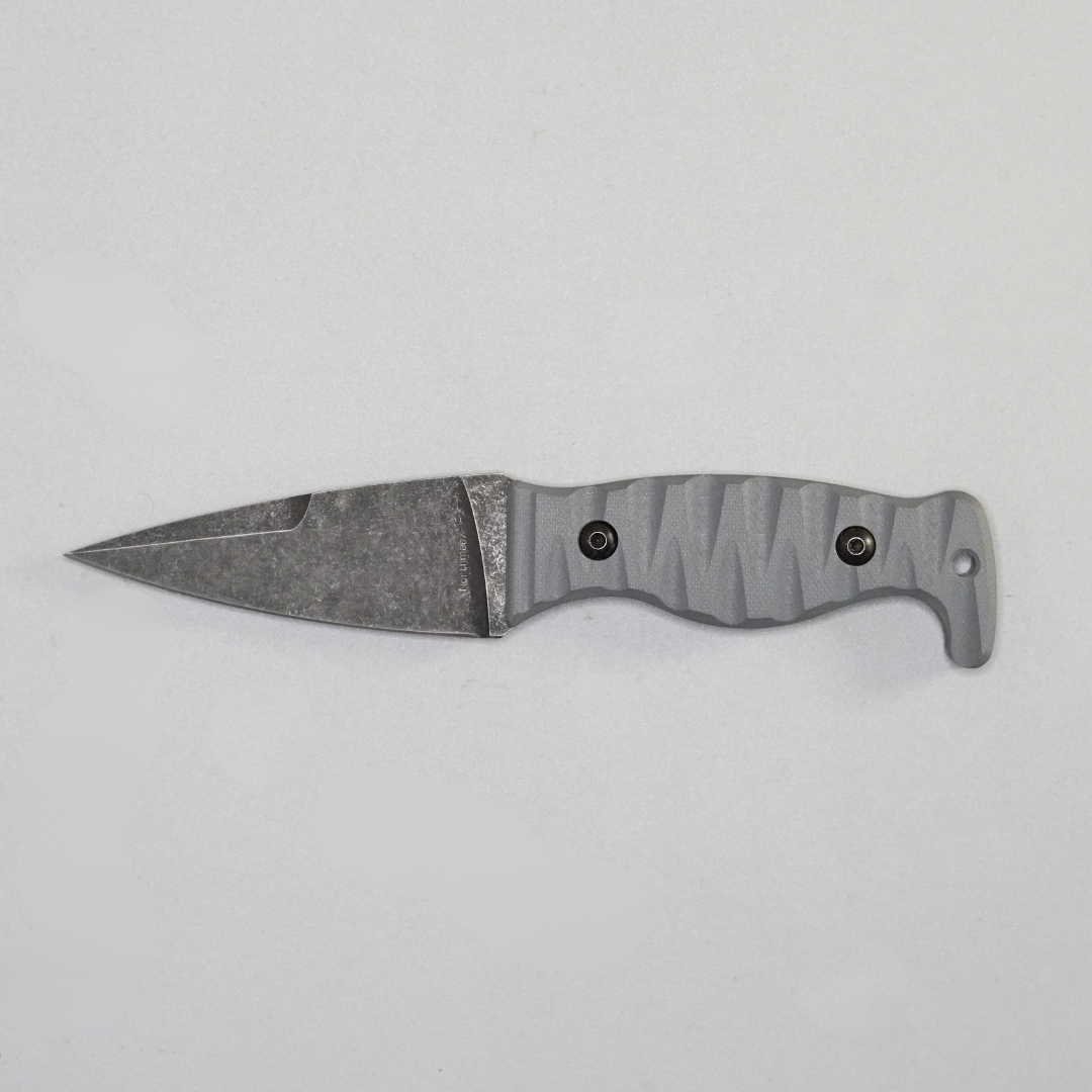 The Magnacut Custom NorthmanX (Non-Serrated) G10 Charcoal Grey with Desert Tan G10 Liners Handle 439