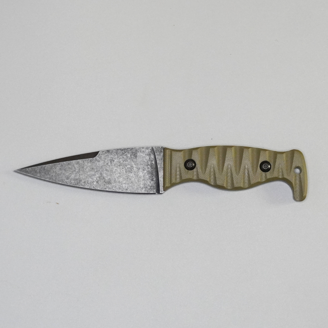 Amtac Blades Custom Magnacut Minuteman II Slim - OD Green G10 with Coyote Brown G10 Liners Handle 861
