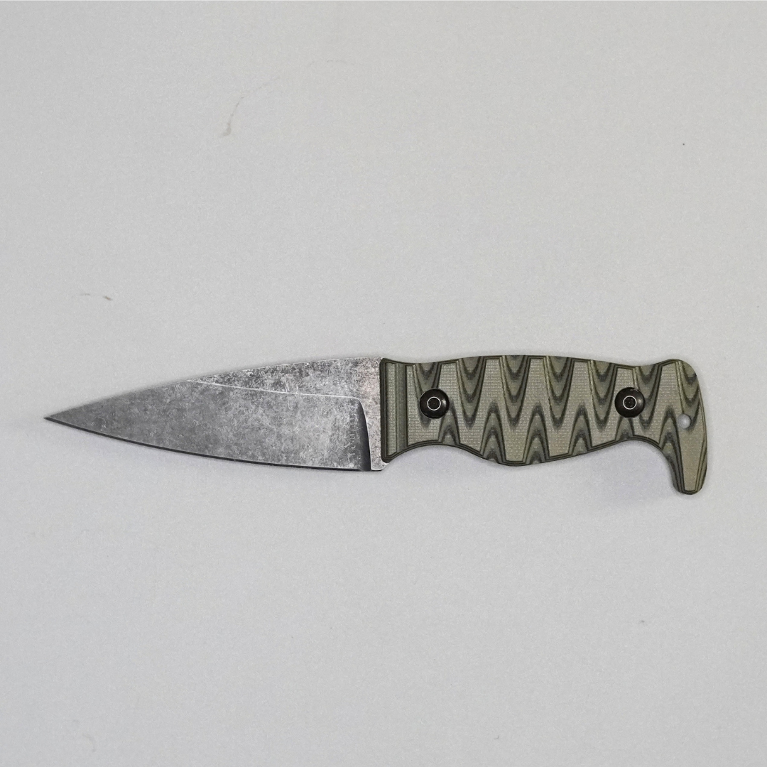 Amtac Blades Custom Magnacut Northman Non-Serrated - OD Green/Black G10 Handle 1218