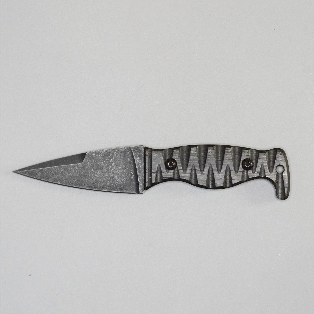 The Magnacut Custom NorthmanX (Non-Serrated) Stabilized Bog Oak Wood with Ivory G10 Liners Handle 460