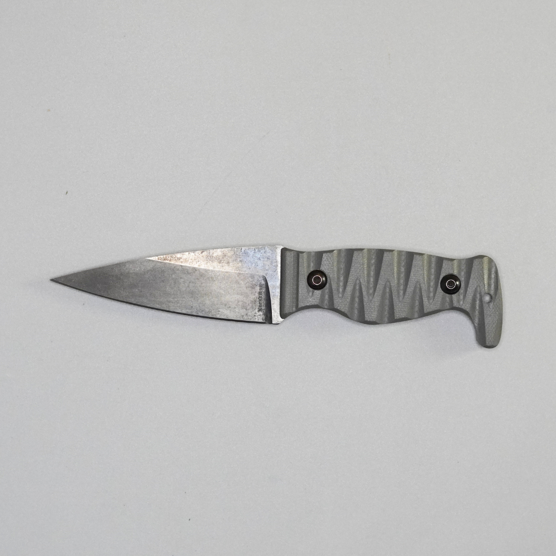 Amtac Blades Custom Magnacut Northman Non-Serrated - Charcoal Grey G10 Handle 1225