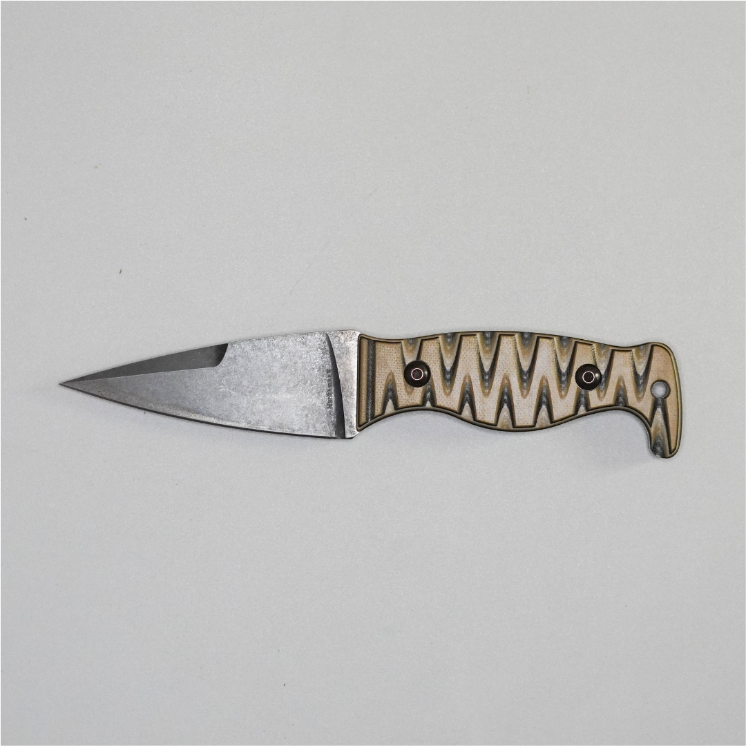 The Magnacut Custom NorthmanX (Non-Serrated) Desert Tan/Coyote Brown/Black G10 Handle 463